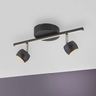 JUST LIGHT. GmbH JUST LIGHT. LED plafondspot Jarik, 2-lamps, zwart, 3.000 K