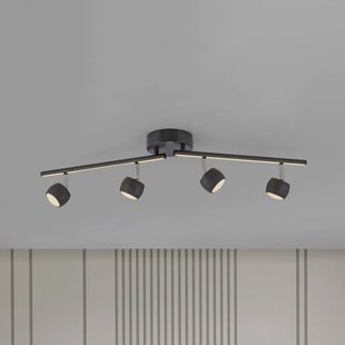 JUST LIGHT. GmbH JUST LIGHT. LED plafondspot Jarik, 4-lamps, zwart, 3.000 K