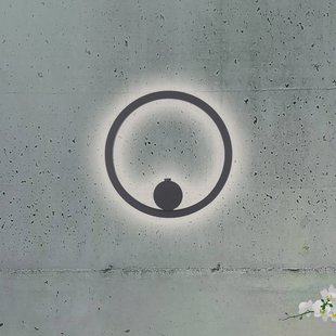 JUST LIGHT. GmbH JUST LIGHT. LED wandlamp Archie op batterijen, zwart, 3.000 K