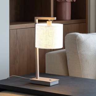 IT´S ABOUT ROMI IT'S ABOUT ROMI tafellamp Boston, wit/zandkleurig