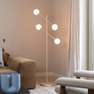 IT´S ABOUT ROMI IT'S ABOUT ROMI vloerlamp Copenhagen, beige, glas, draaibaar