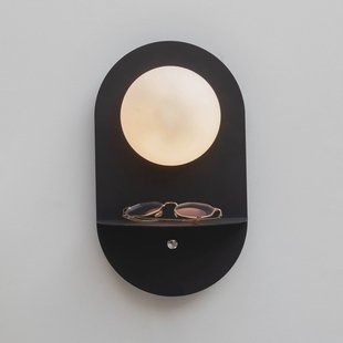 IT´S ABOUT ROMI IT'S ABOUT ROMI wandlamp Tokyo, zwart, stekker, opbergvak