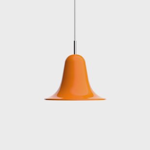 Verpan hanglamp Pantop, oranje, Ø 23 cm, metaal, E14