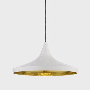 Tom Dixon - Beat Wide LED Hanglamp Glossy White/Brass
