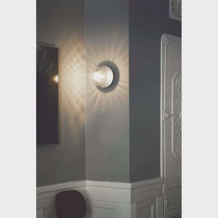 Nuura Aps Nuura wandlamp Liila 1, IP44, Ø 16 cm, zilver/helder