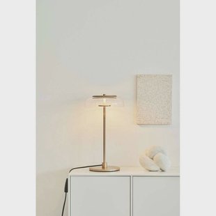 Nuura Aps Nuura LED tafellamp Blossi, hoogte 43 cm, goudkleurig/helder