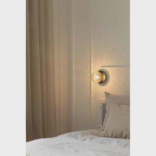 Nuura Aps Nuura wandlamp Liila 1, Ø 14 cm, IP44, zwart/helder