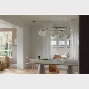 Nuura Aps Nuura wandlamp Liila 1, Ø 14 cm, IP44, goud/opaal