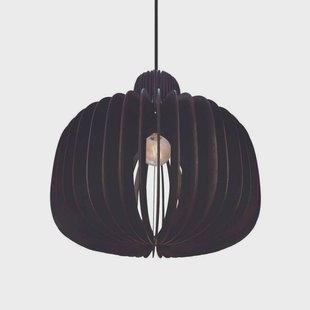 Nordlux Hanglamp Hazo, Ø 43 cm, zwart, hout