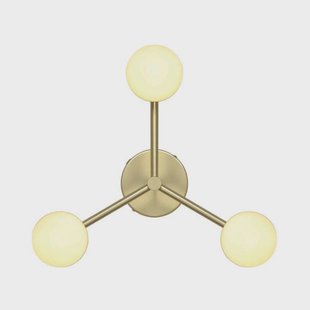 Nordlux Plafondlamp Contina, messingkleurig, Ø 48 cm, metaal/glas