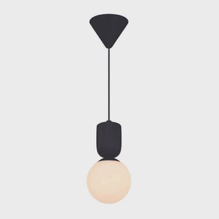Nordlux Hanglamp Sadie, zwart, Ø 15 cm, glas/keramiek