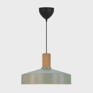 Nordlux Hanglamp Elvas, stofgroen, Ø 37 cm, metaal/kurk