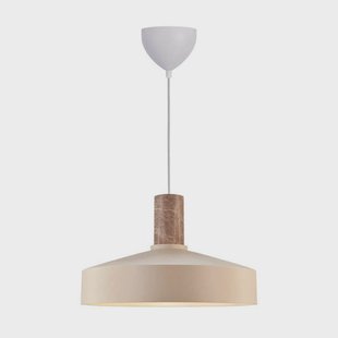 Nordlux Hanglamp Elvas, beige, Ø 37 cm, metaal/marmer