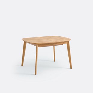 Uitschuifbare tafel in massief eik, 4-10 plaatsen Dalmar