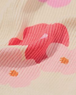 HEMA Kinderboxers rib bloemen - 3 stuks lichtroze (lichtroze)