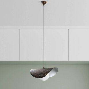 Opviq Hanglamp Vatoz, 1-lamp, zwart, Ø 40 cm, metaal/glas