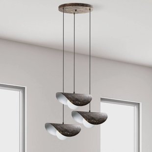 Opviq Hanglamp Vatoz, 3-lamps, zwart, Ø 50 cm, metaal