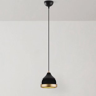 Opviq Hanglamp Yildo, 1-lamp, zwart/goud, metaal, Ø 17 cm