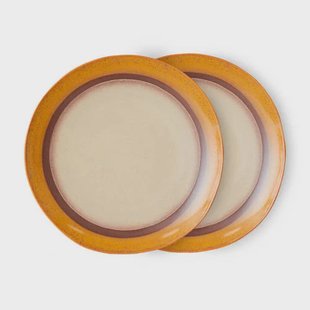HKLIVING dinerbord 70s (Ø27,5 cm) (set van 2)