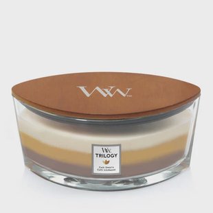 WoodWick geurkaars Trilogy Café Sweets Ellipse