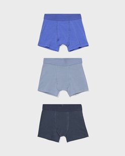 HEMA Kinderboxers effen - 3 stuks blauw (blauw)