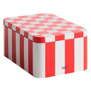 Hay Tin Container Opberger Small Red And Off-White