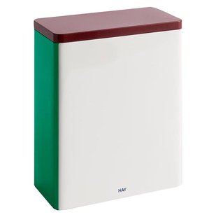 Hay Tin Container Opberger X-Large Off-White Burgundy/Green