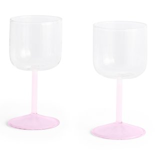 Hay Tint Wijnglas Set Van 2 Clear Light Pink
