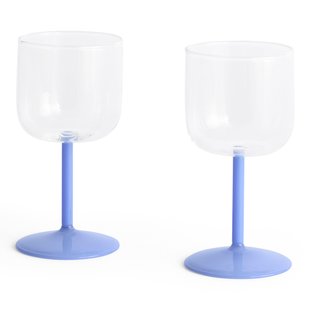 Hay Tint Wijnglas Set Van 2 Clear Light Blue