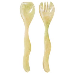 HKliving Salad Cutlery Opscheplepels Set Van 2 Mist Green