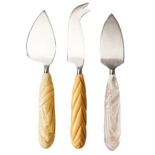 HKliving Kaasmesjes Set Van 3 Cream