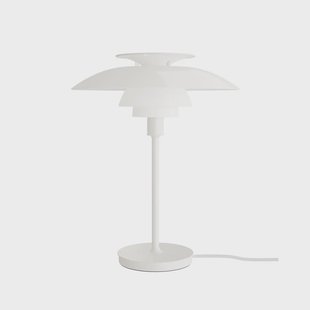 PH 80 tafellamp, opaalwit, Ø 32 cm, E14 Louis Poulsen - Woonkamer - Designer - Aluminium - Met lampenkap