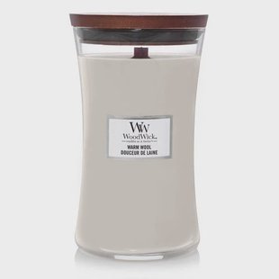 WoodWick geurkaars Warm Wool Large