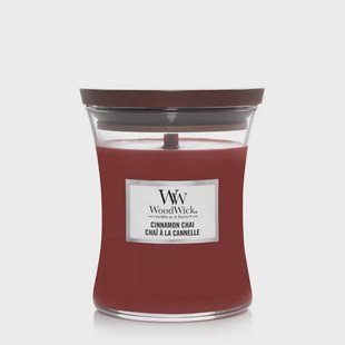 WoodWick geurkaars Cinnamon Chai Medium