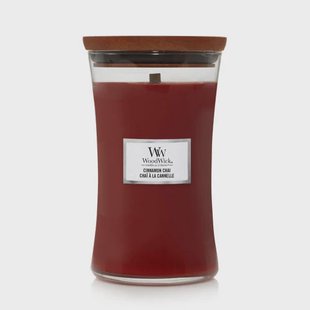 WoodWick geurkaars Cinnamon Chai Large