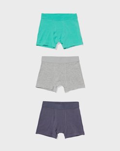 HEMA Kinderboxers effen - 3 stuks groen (groen)