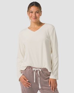 HEMA Dames top velours creme (creme)