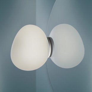 Gregg Piccola Wandlamp IP44 Mirror Wit Foscarini - Badkamer - Designer - Glas - Rond