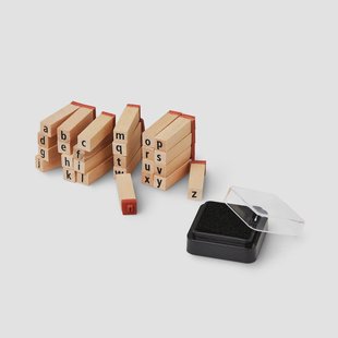 Letterstempels met stempelkussen