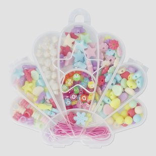 Kralenset met koord - Geïnspireerd op schelpen