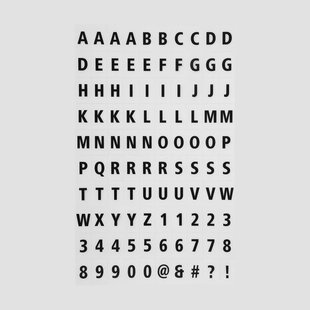 Extra A6 lichtbak letters, cijfers en symbolen - 100 stuks