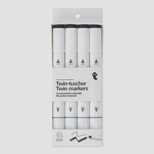 Dubbele markeerstiften. 4 stuks