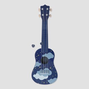 Ukulele met wolkenontwerp