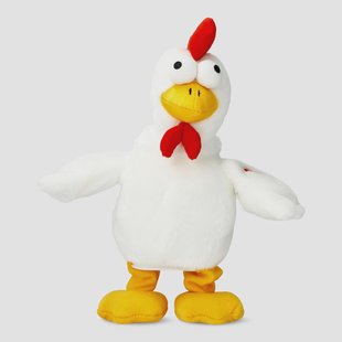 Onstuimige haan. Danst en zingt