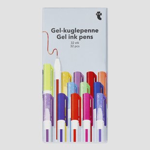 Gelpennen. 32 stuks