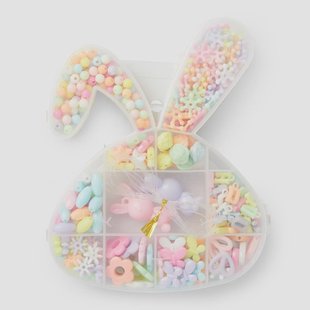 Kralenset met koord - Pastelkleuren