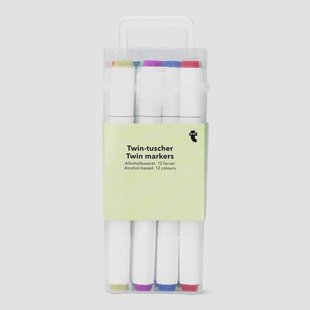 Dubbele markeerstiften - 12 stuks