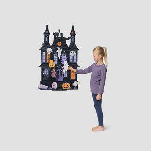 Vilten spookhuis met afneembare figuren