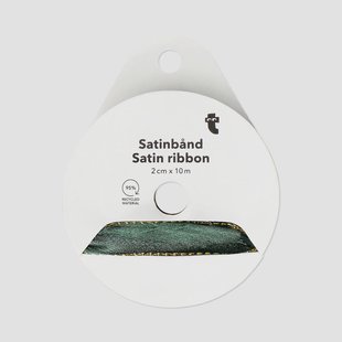 Groen satijnen lint - 10 m