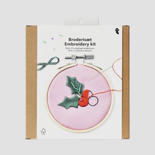 Kerstdag borduurpakket met 3 stencils